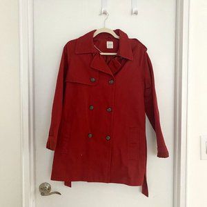 Burgundy trench coat